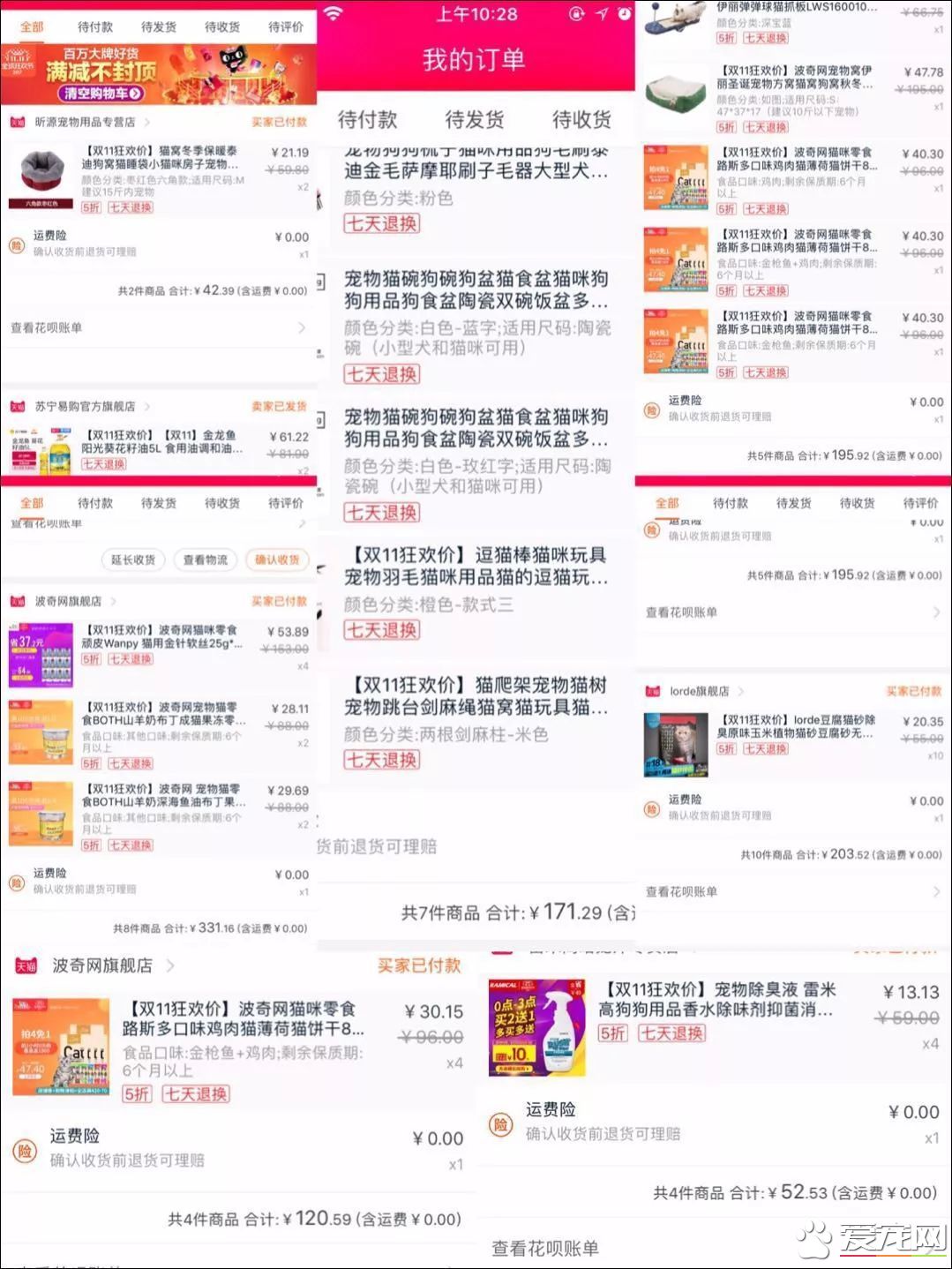 網傳貓奴雙十一的購物清單  貓奴們都為主子敗了多少?