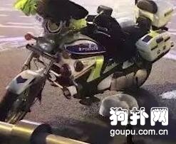 這么冷的夜晚，流浪狗緊跟交警不走！