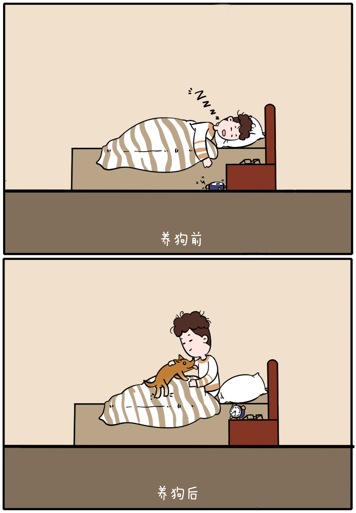養狗前后的對比,要不要這么形象?! 養狗前后的對比,要不要這么形象?!