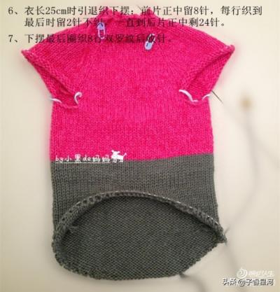 棒針編織狗狗套頭毛衣,附詳細教程,家有寵物的快來學