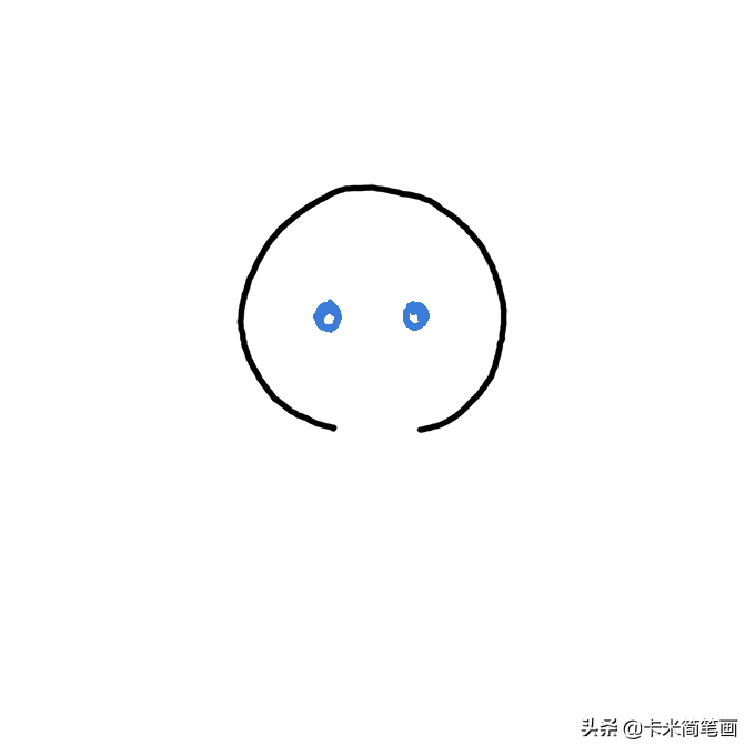 哈士奇的簡易畫法 - Q版哈士奇簡筆畫教程