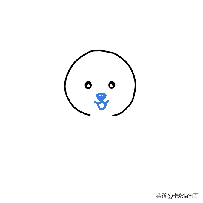 哈士奇的簡易畫法 - Q版哈士奇簡筆畫教程